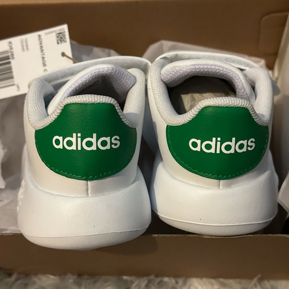 Adidas Kids White Velcro Sneakers - Picture 2 of 6